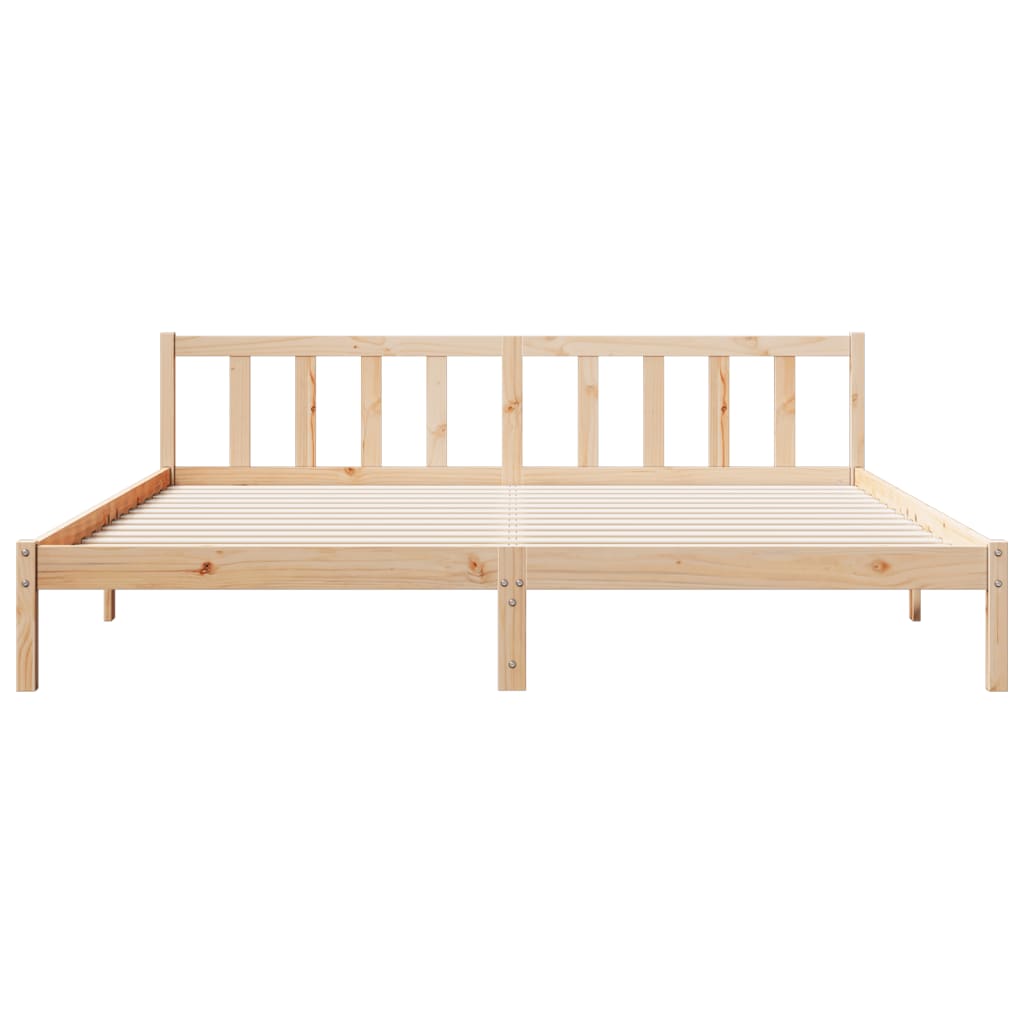 Extra Long Bed Frame without Mattress 200x210 cm Solid Wood Pine