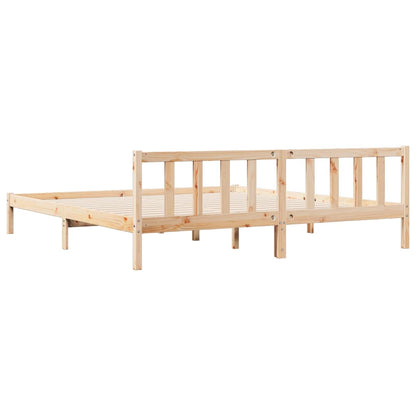 Extra Long Bed Frame without Mattress 200x210 cm Solid Wood Pine