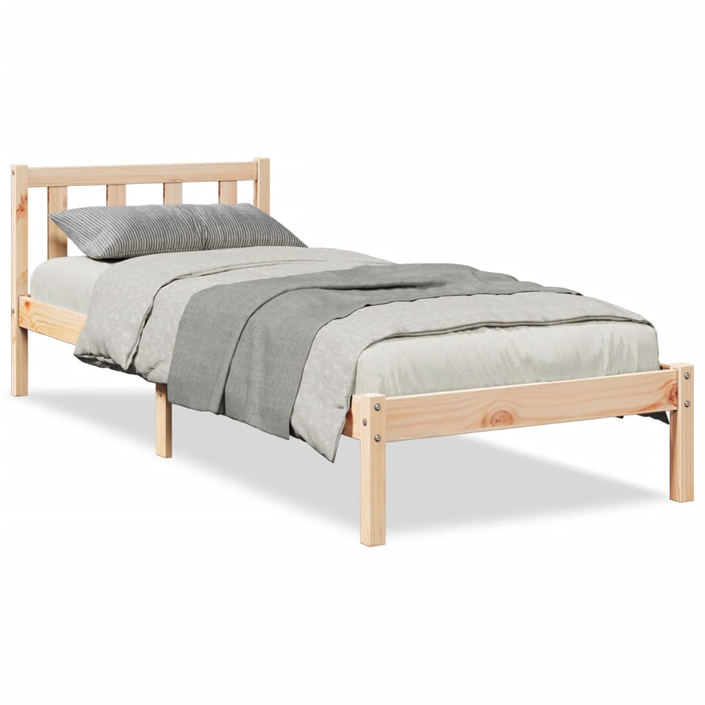 Extra Long Bed Frame without Mattress 90x220 cm Solid Wood Pine