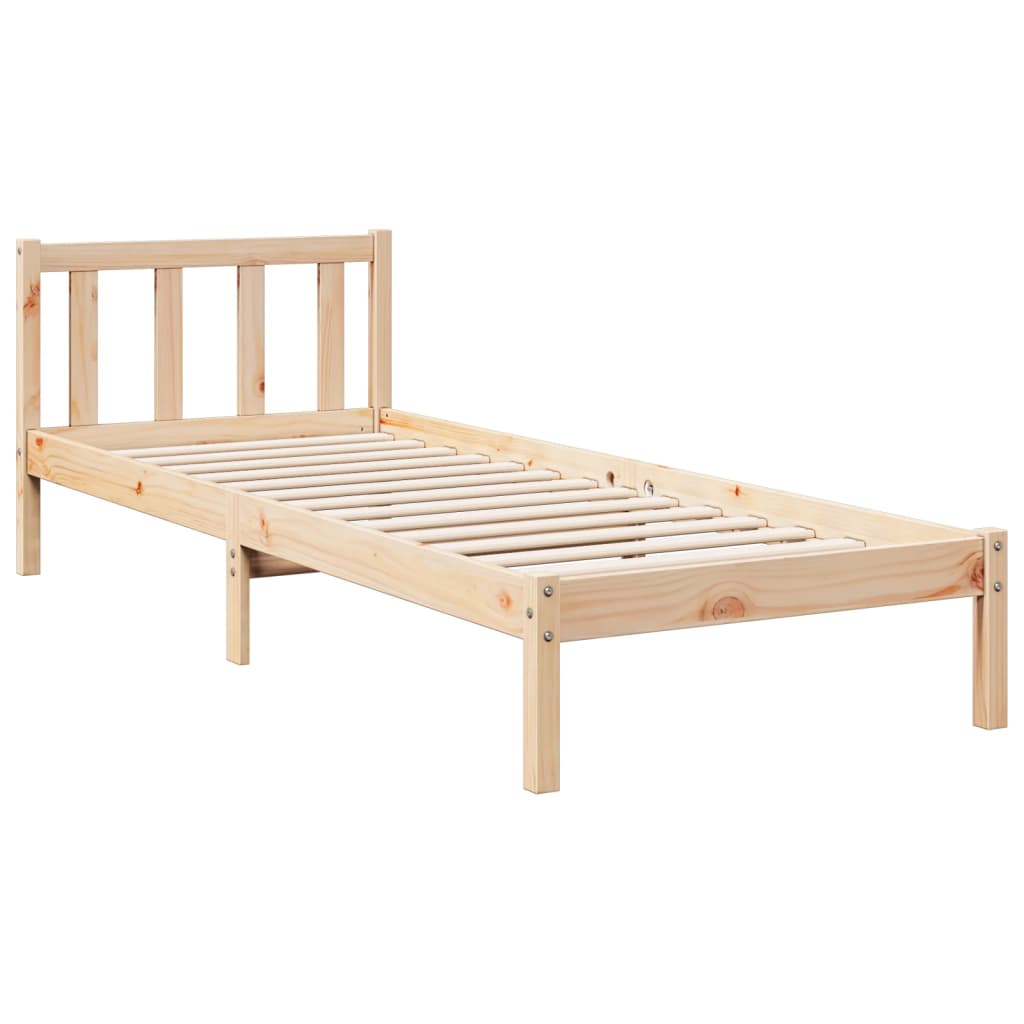 Extra Long Bed Frame without Mattress 100x220 cm Solid Wood Pine