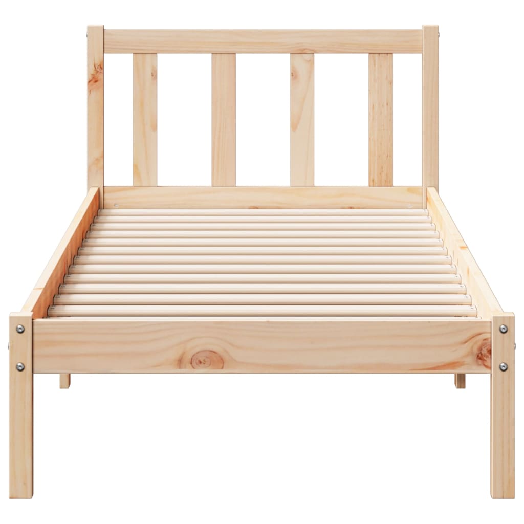 Extra Long Bed Frame without Mattress 100x220 cm Solid Wood Pine