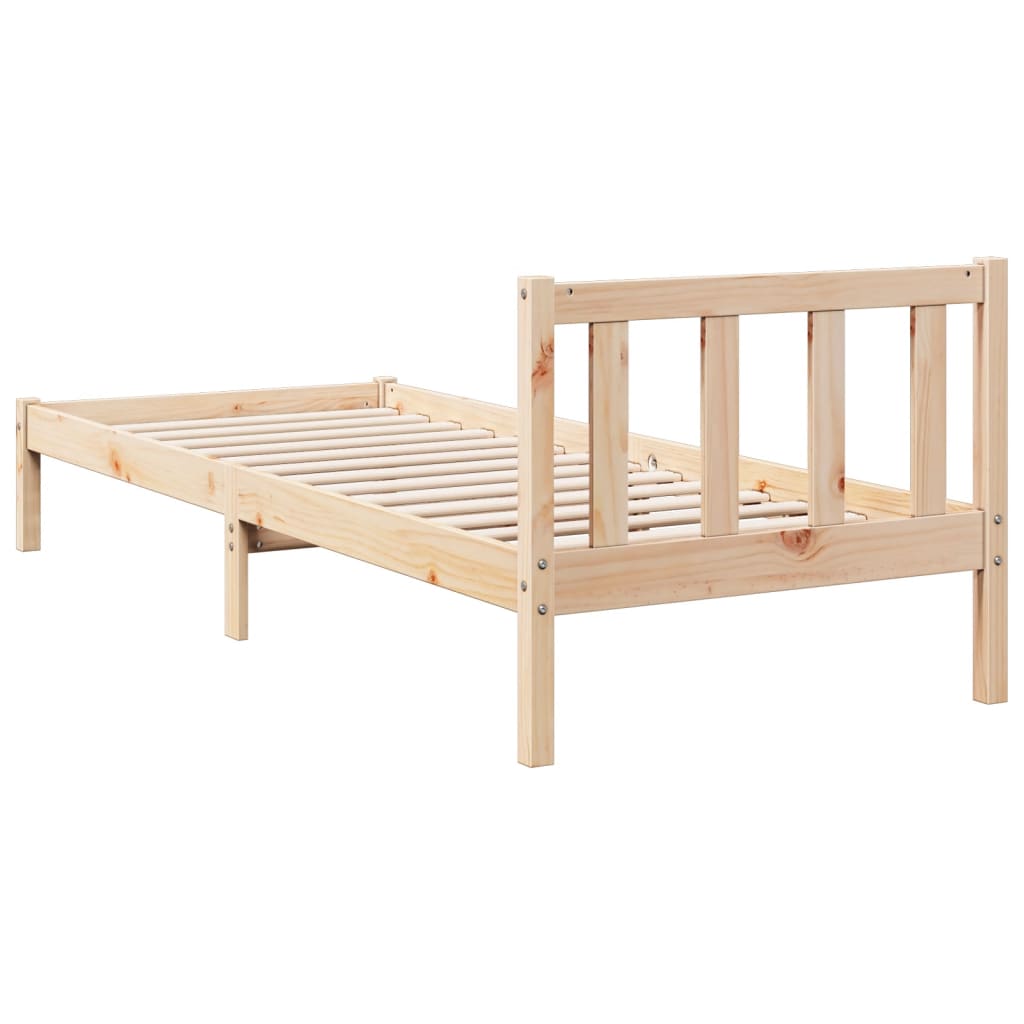 Extra Long Bed Frame without Mattress 100x220 cm Solid Wood Pine