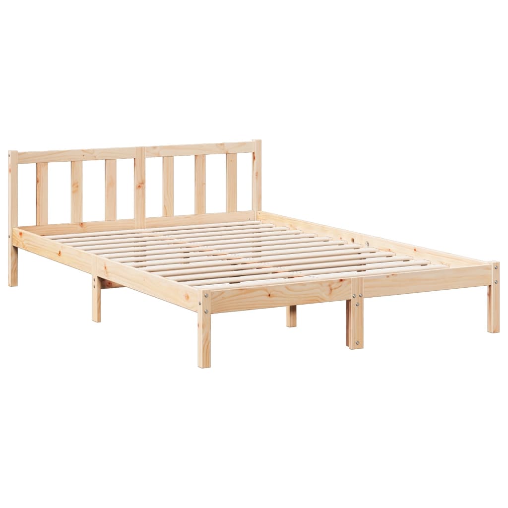 Extra Long Bed Frame without Mattress 140x220 cm Solid Wood Pine