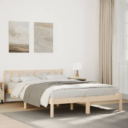 Extra Long Bed Frame without Mattress 140x220 cm Solid Wood Pine