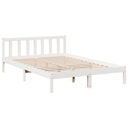 Extra Long Bed Frame without Mattress White 140x220 cm Solid Wood Pine