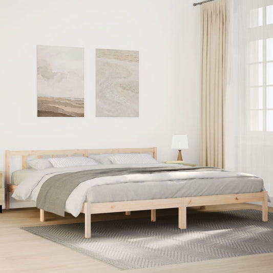 Extra Long Bed Frame without Mattress 180x220 cm Solid Wood Pine