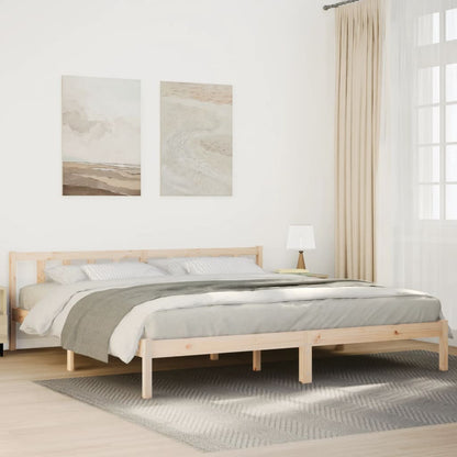 Extra Long Bed Frame without Mattress 200x220 cm Solid Wood Pine