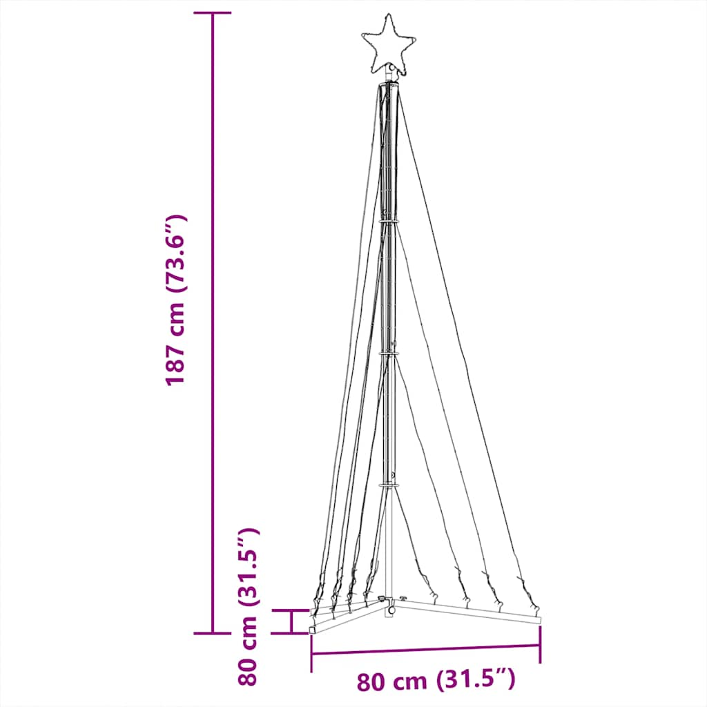 Christmas Tree Light 339 LEDs Cold White 180 cm