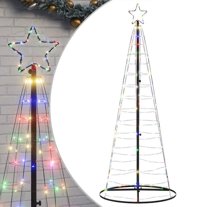 Christmas Tree Light Cone 200 LEDs Colorful 182 cm