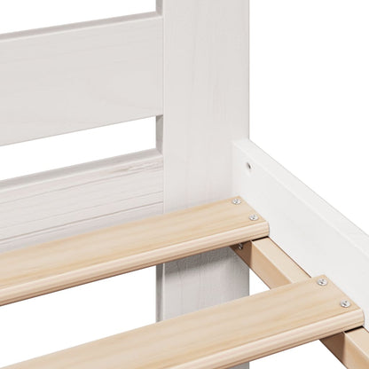 Bed Frame without Mattress White 90x200 cm Solid Wood Pine