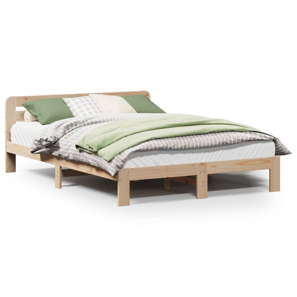 Bed Frame without Mattress 120x200 cm Solid Wood Pine