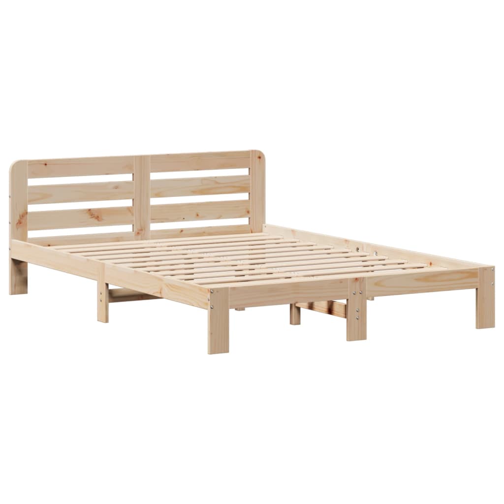 Bed Frame without Mattress 120x200 cm Solid Wood Pine