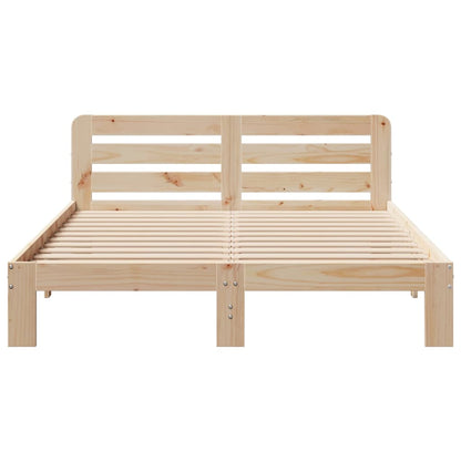 Bed Frame without Mattress 120x200 cm Solid Wood Pine