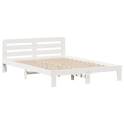 Bed Frame without Mattress White 120x200 cm Solid Wood Pine