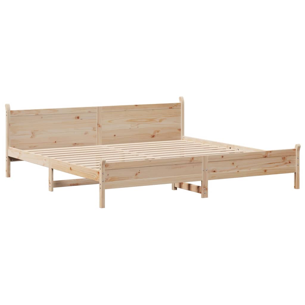 Bed Frame without Mattress 180x200 cm Super King Solid Wood Pine