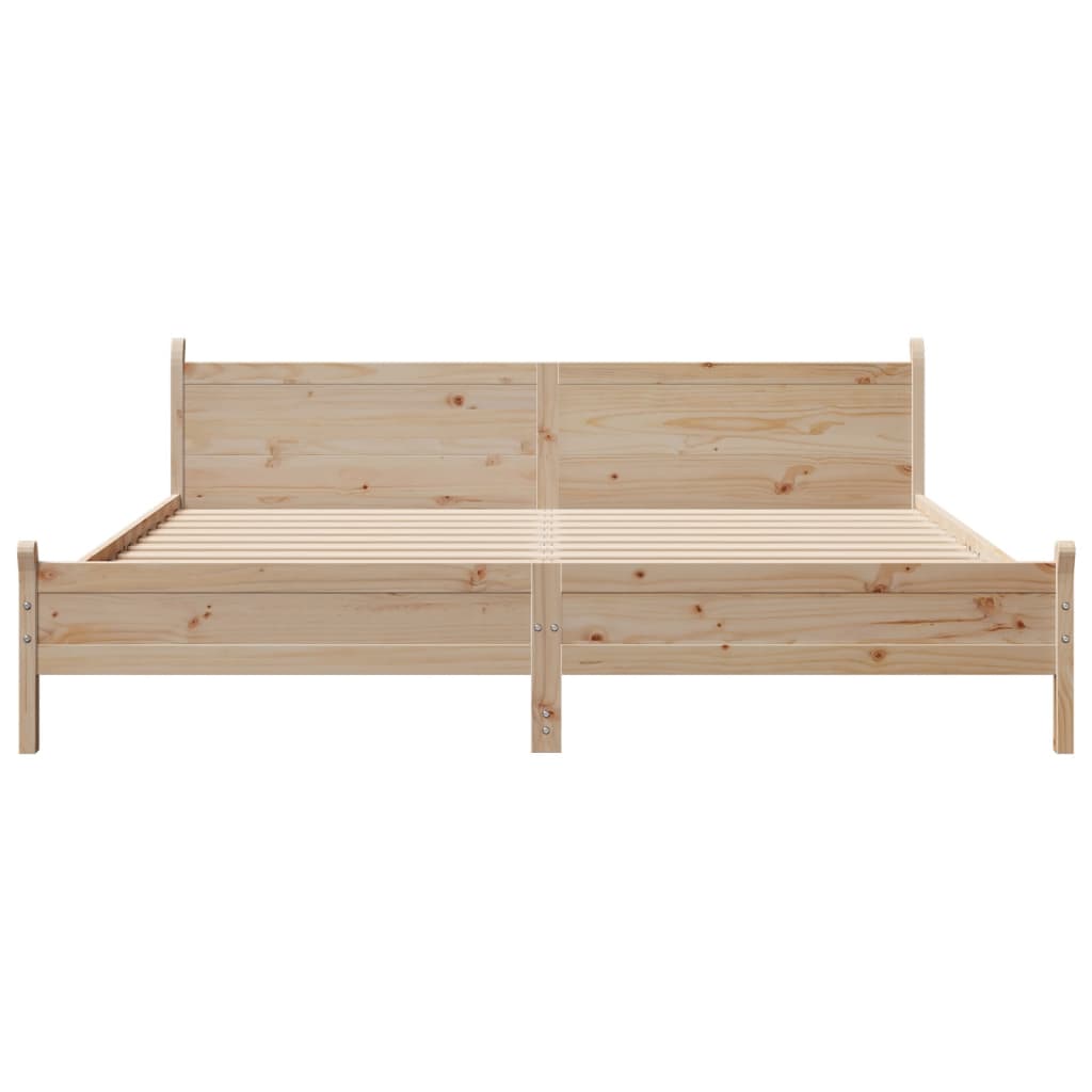 Bed Frame without Mattress 180x200 cm Super King Solid Wood Pine