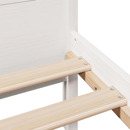 Bed Frame without Mattress White 180x200 cm Super King Solid Wood Pine