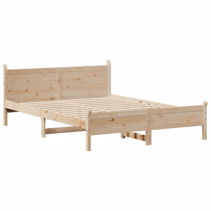 Bed Frame without Mattress 160x200 cm Solid Wood Pine