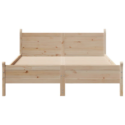 Bed Frame without Mattress 160x200 cm Solid Wood Pine