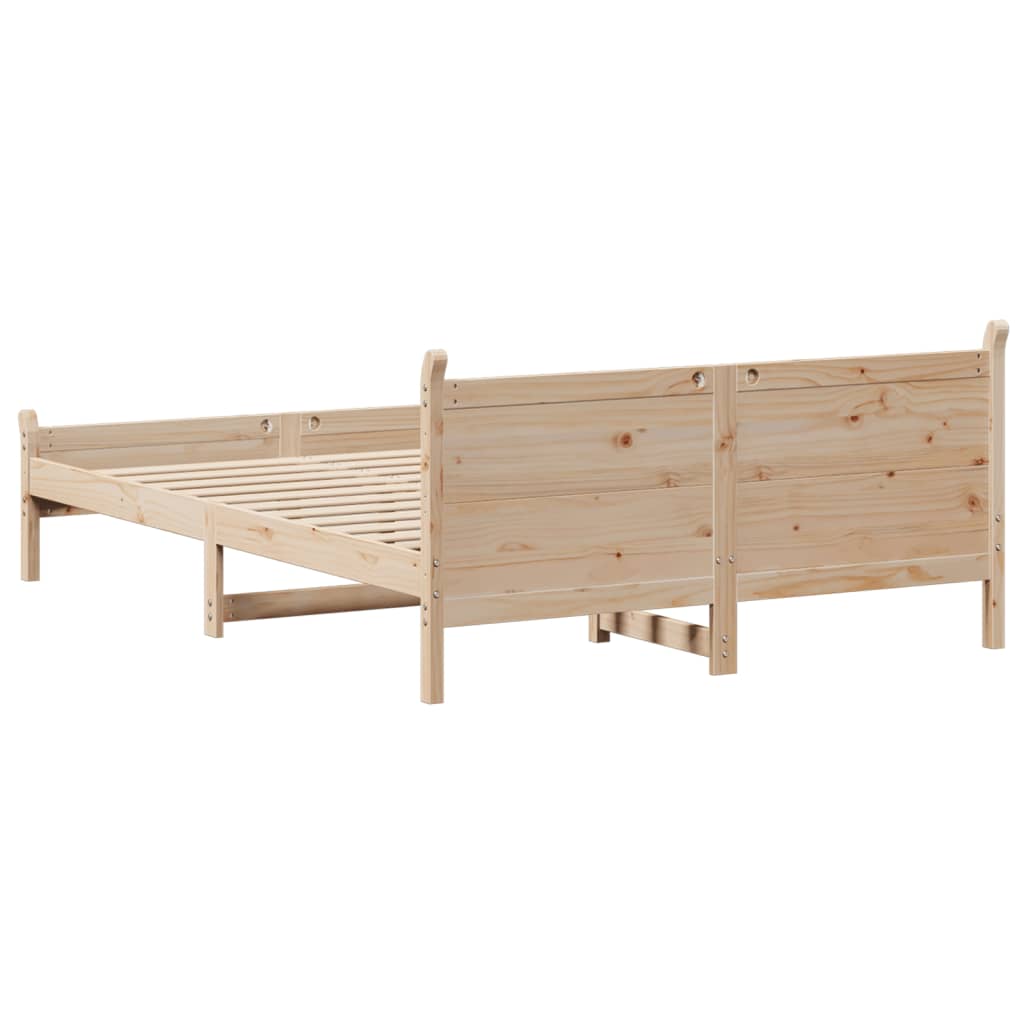 Bed Frame without Mattress 160x200 cm Solid Wood Pine