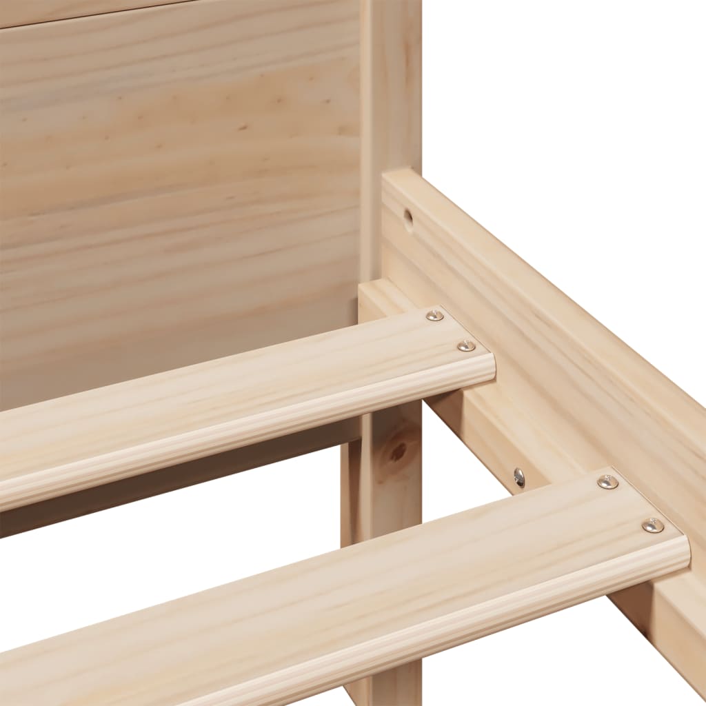 Bed Frame without Mattress 160x200 cm Solid Wood Pine