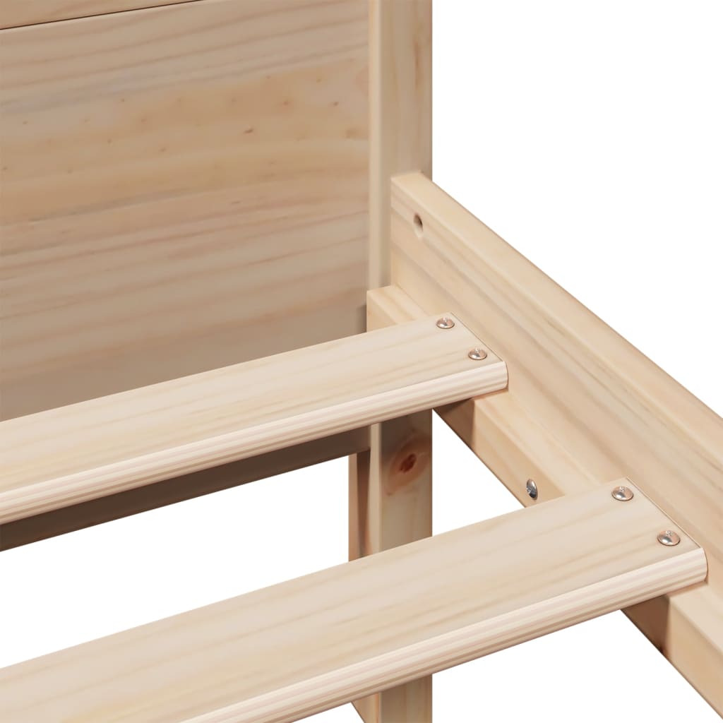 Bed Frame without Mattress 140x200 cm Solid Wood Pine