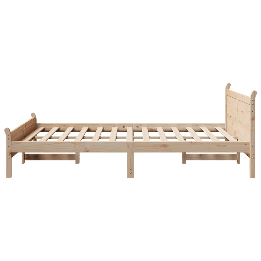 Bed Frame without Mattress 120x200 cm Solid Wood Pine