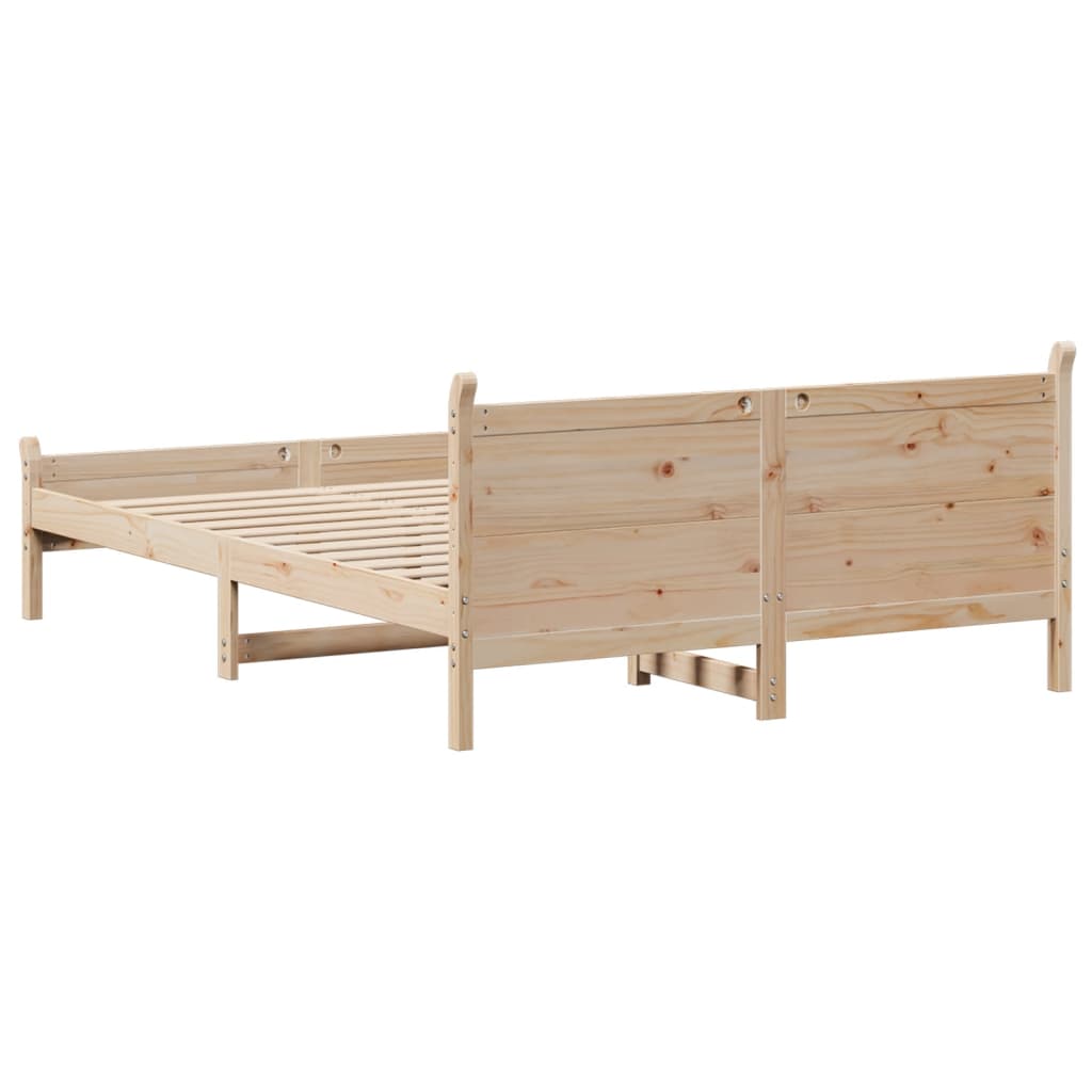 Bed Frame without Mattress 120x200 cm Solid Wood Pine