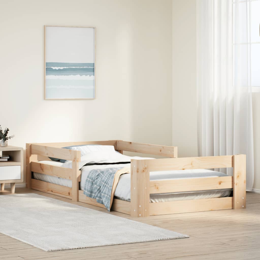 Bed Frame without Mattress 80x200 cm Solid Wood Pine