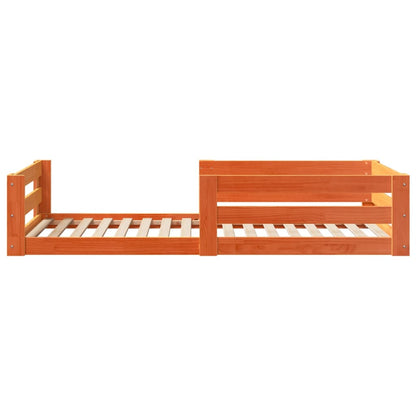 Bed Frame without Mattress Wax Brown 80x200 cm Solid Wood Pine