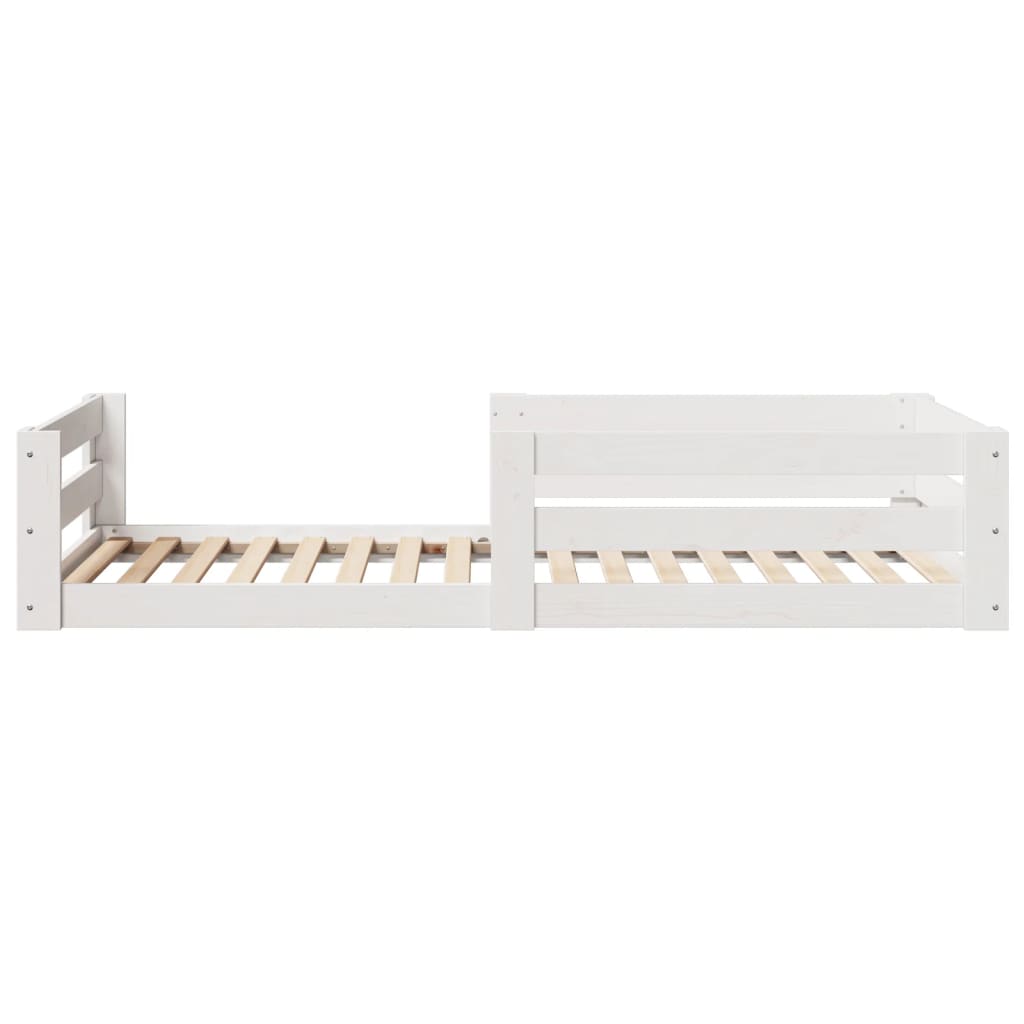 Bed Frame without Mattress White 100x200 cm Solid Wood Pine