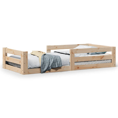 Bed Frame without Mattress 80x190 cm Solid Wood Pine