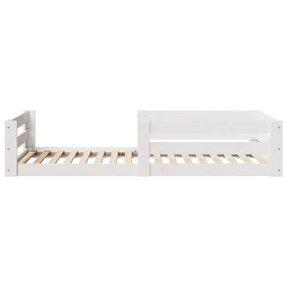 Bed Frame without Mattress White 80x190 cm Solid Wood Pine