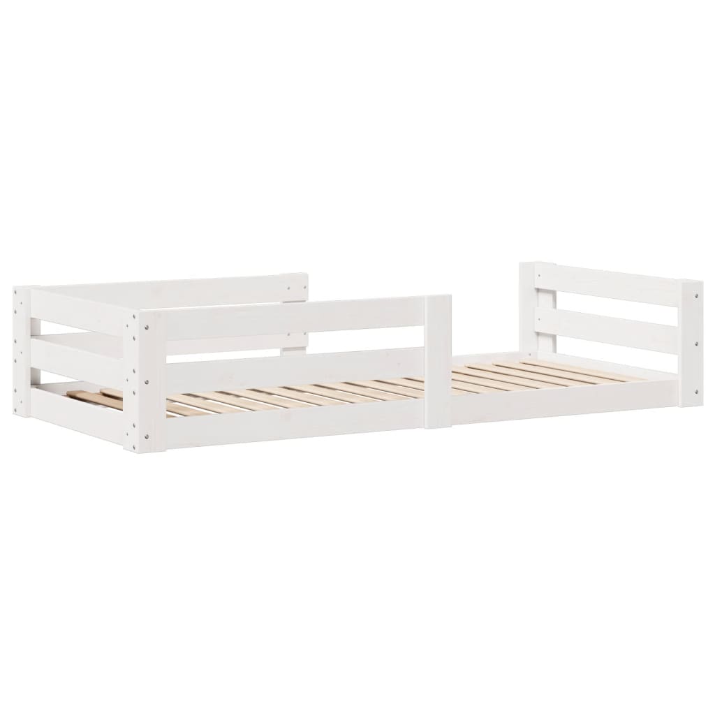 Bed Frame without Mattress White 80x190 cm Solid Wood Pine