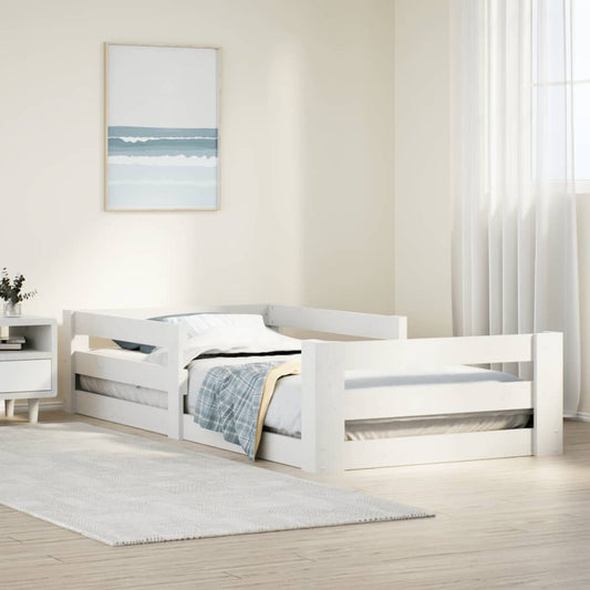 Bed Frame without Mattress White 80x190 cm Solid Wood Pine