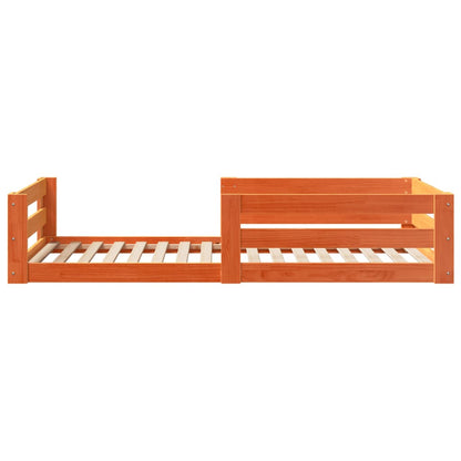 Bed Frame without Mattress Wax Brown 80x190 cm Solid Wood Pine