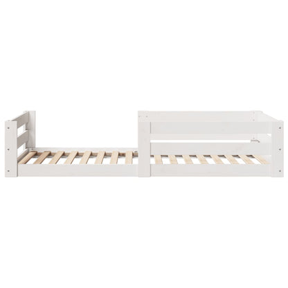 Bed Frame without Mattress White 90x190 cm Single Solid Wood Pine