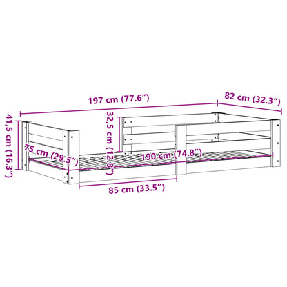 Bed Frame without Mattress 75x190 cm Small Single Solid Wood Pine