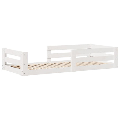 Bed Frame without Mattress White 75x190 cm Small Single Solid Wood Pine