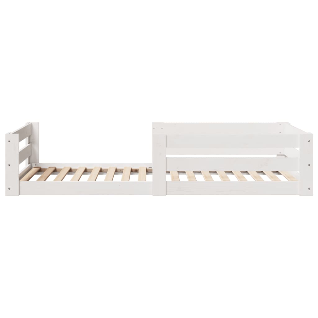 Bed Frame without Mattress White 75x190 cm Small Single Solid Wood Pine