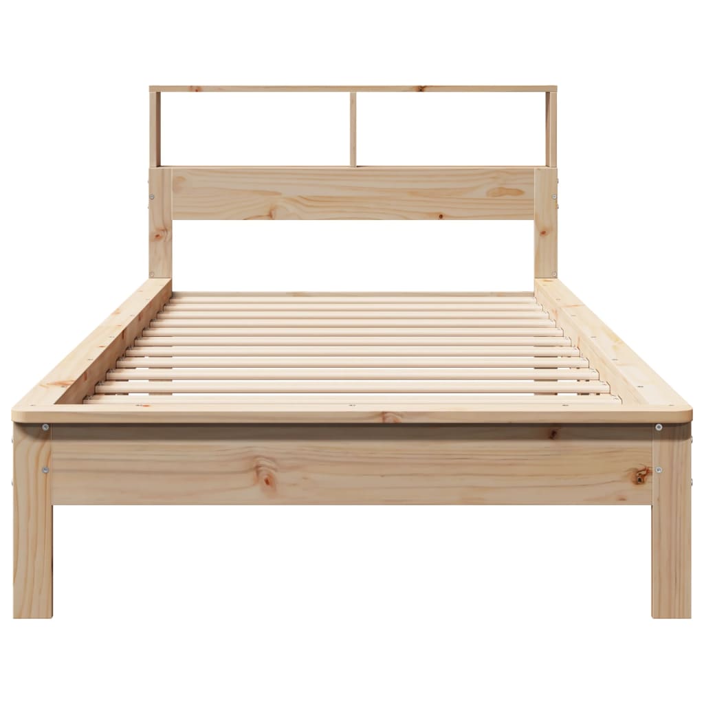 Bookcase Bed without Mattress 90x190 cm Single Solid Wood Pine