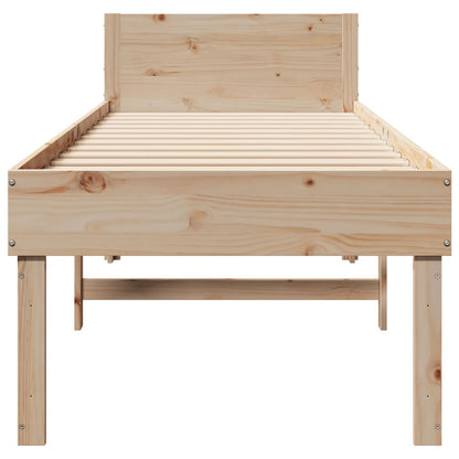 Bed Frame without Mattress 90x200 cm Solid Wood Pine