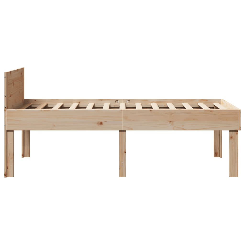 Bed Frame without Mattress 90x200 cm Solid Wood Pine