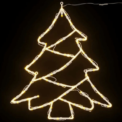 Christmas Lights Christmas Tree Silhouette 2 pcs 50 LEDs Warm White