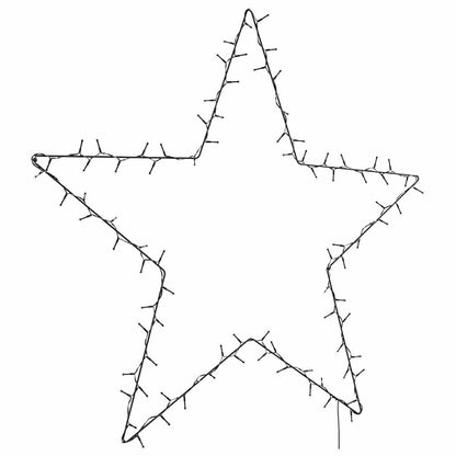 Christmas Lights Star Silhouette 115 LEDs Warm White