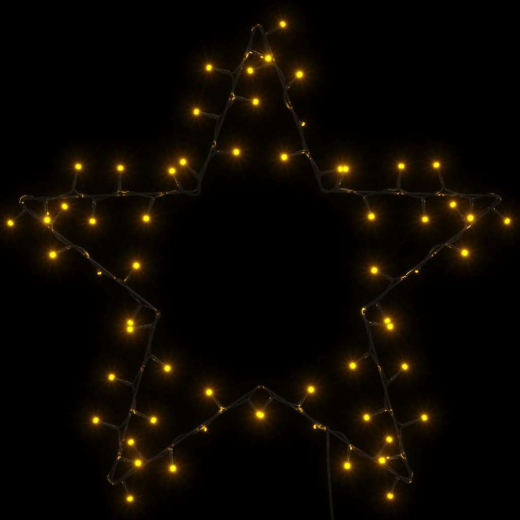 Christmas Lights Star Silhouette 80 LEDs Warm White