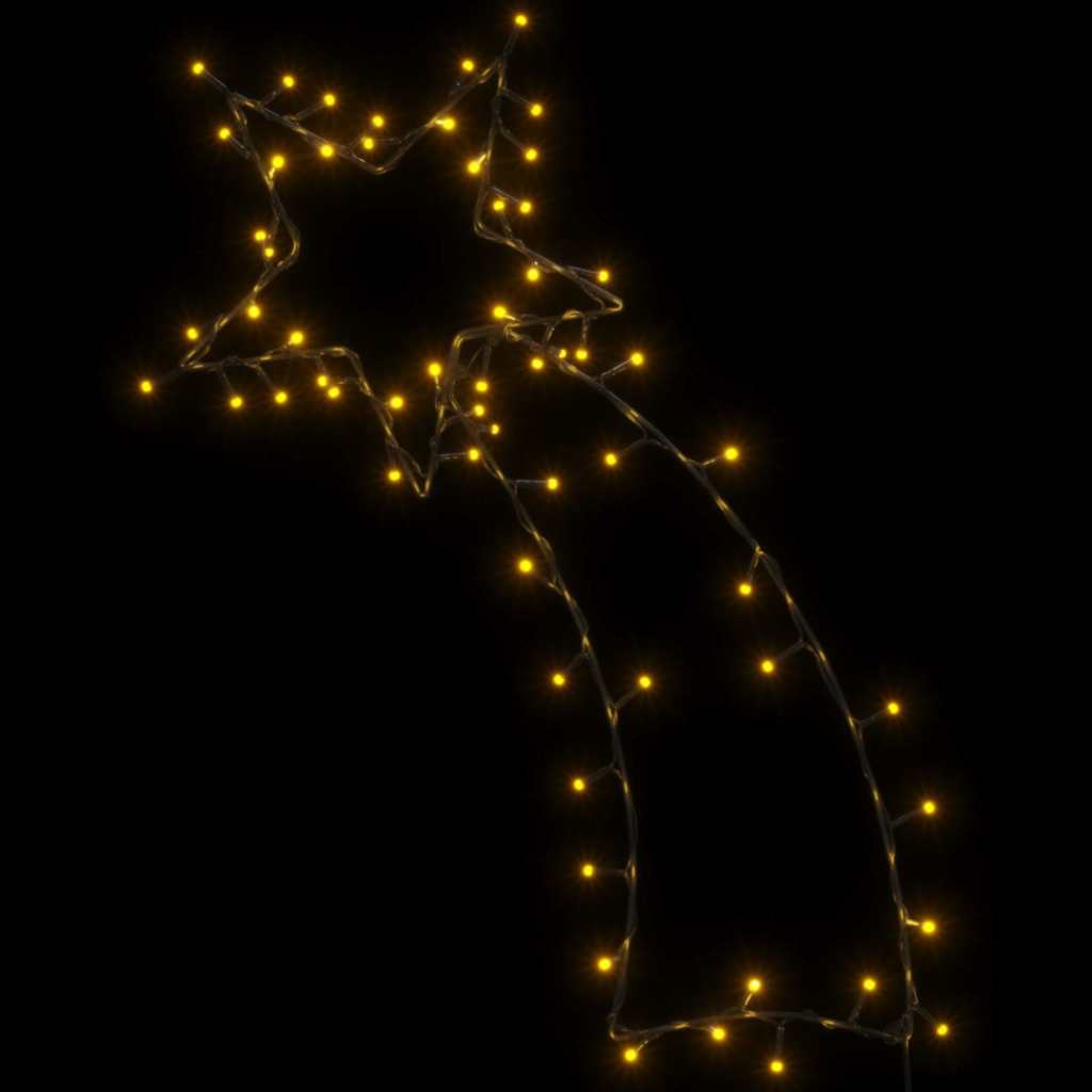 Christmas Lights Shooting Star Silhouette 80 LEDs Warm White