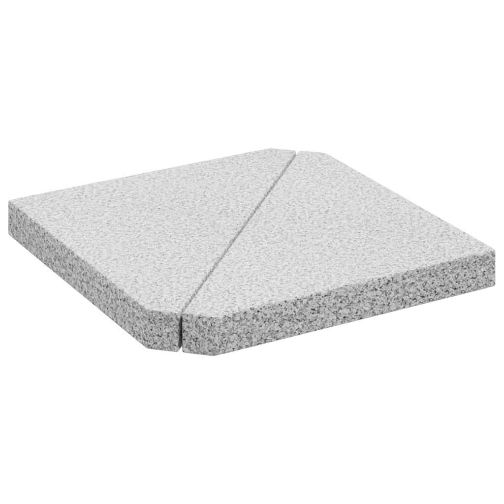 Umbrella Weight Plates 2 pcs Grey Granite Triangular 14 kg