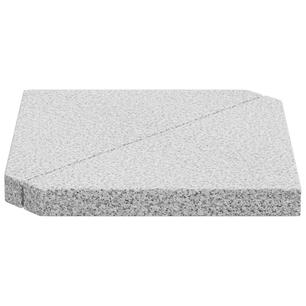 Umbrella Weight Plates 2 pcs Grey Granite Triangular 14 kg