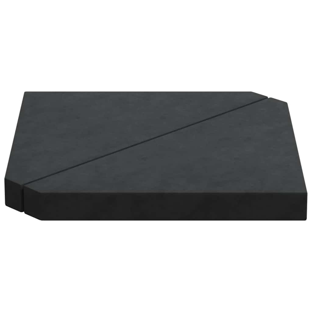 Umbrella Weight Plates 2 pcs Black Granite Triangular 14 kg